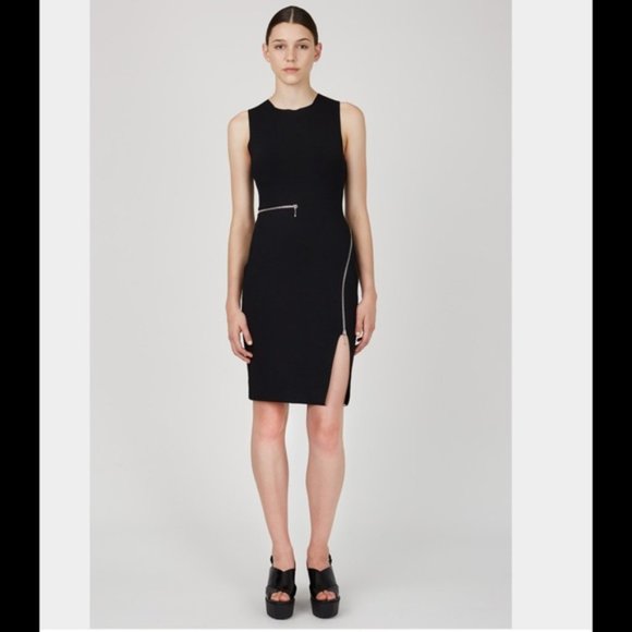 alexander wang black zipper dress